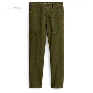Alex Mill Neil Utility Straight Leg Pant in Olive